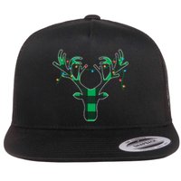 Classic Green Black Christmas Flat Bill Trucker Hat