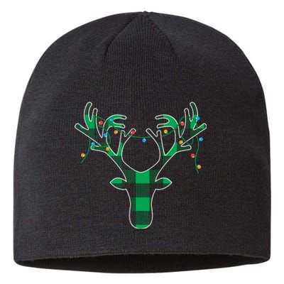 Classic Green Black Christmas Sustainable Beanie