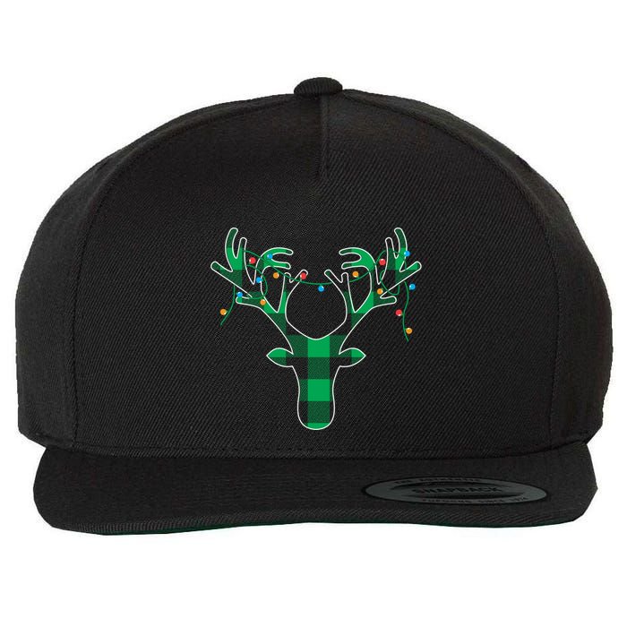 Classic Green Black Christmas Wool Snapback Cap