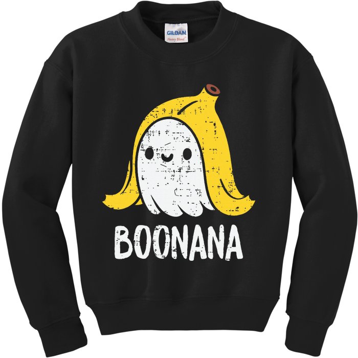 Cute Ghost Banana Halloween Costume Funny Women Boonana Kids Sweatshirt