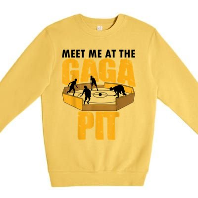 Cool Gaga Ball For Kids Funny Gaga Ball Pit Dodgeball Premium Crewneck Sweatshirt