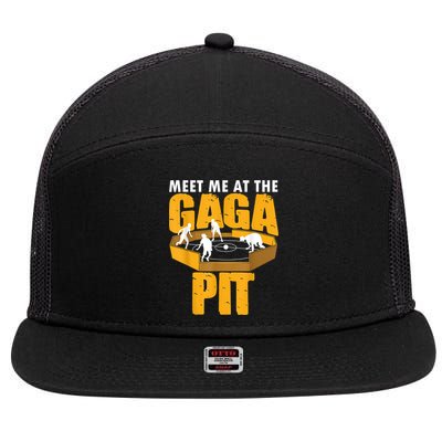 Cool Gaga Ball For Kids Funny Gaga Ball Pit Dodgeball 7 Panel Mesh Trucker Snapback Hat