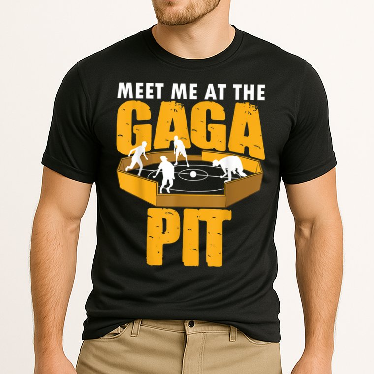 Cool Gaga Ball For Kids Funny Gaga Ball Pit Dodgeball Cooling Performance Crew T-Shirt