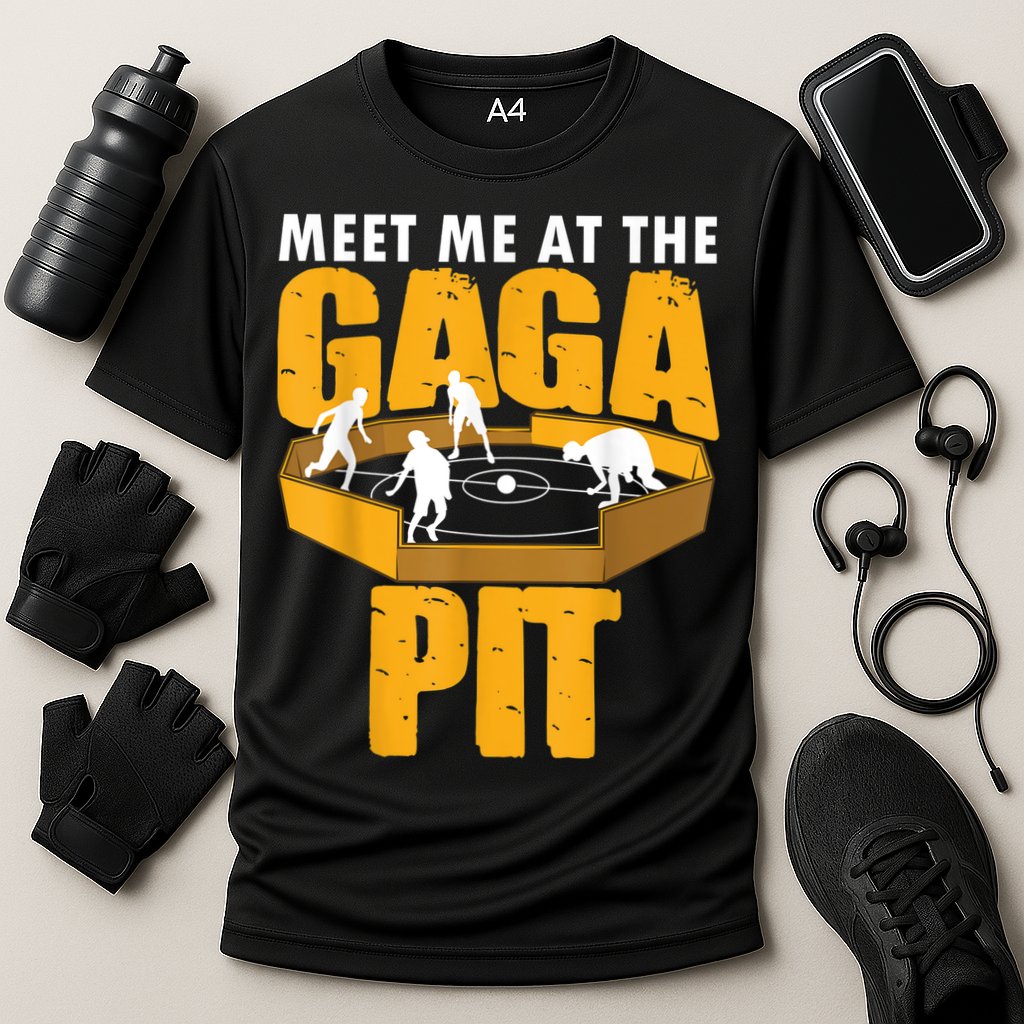 Cool Gaga Ball For Kids Funny Gaga Ball Pit Dodgeball Cooling Performance Crew T-Shirt