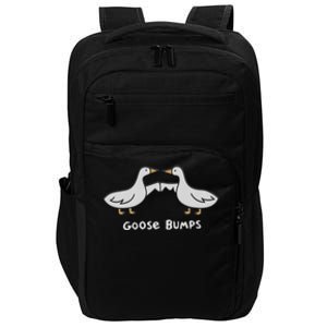 Cute Goose Bumps Funny Goose Embroidery Geese Fist Bump Pun Impact Tech Backpack