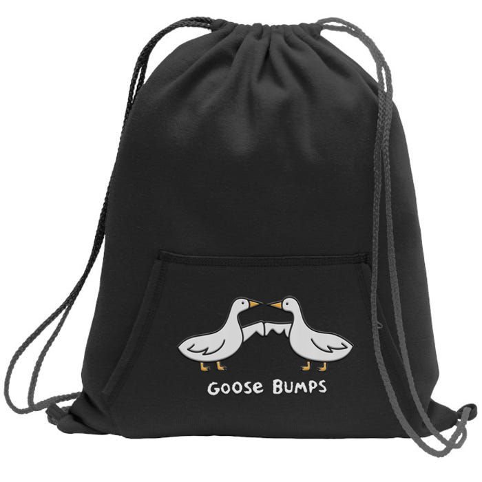 Cute Goose Bumps Funny Goose Embroidery Geese Fist Bump Pun Sweatshirt Cinch Pack Bag