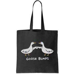 Cute Goose Bumps Funny Goose Embroidery Geese Fist Bump Pun Tote Bag