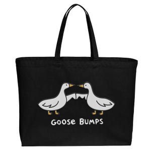 Cute Goose Bumps Funny Goose Embroidery Geese Fist Bump Pun Cotton Canvas Jumbo Tote