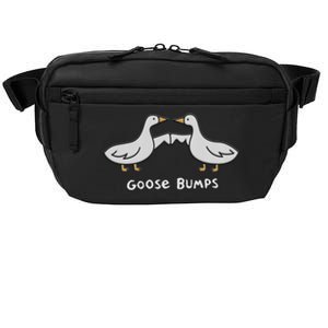 Cute Goose Bumps Funny Goose Embroidery Geese Fist Bump Pun Crossbody Pack