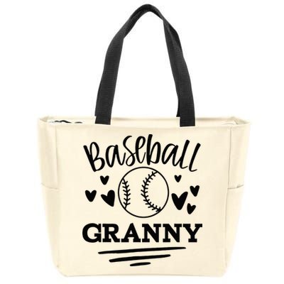 Cute Granny Baseball Granny Zip Tote Bag
