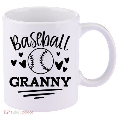 Cute Granny Baseball Granny 11oz C Handle Ceramic Mug