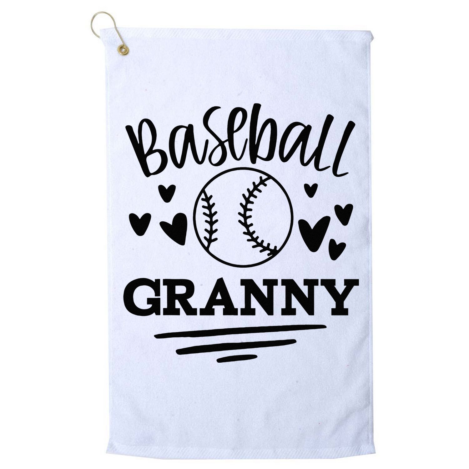 Cute Granny Baseball Granny Golf Towel