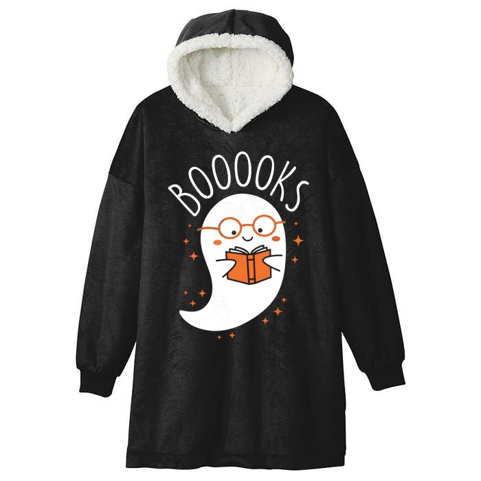 Cute Ghost Book Reading Halloween Teacher Hooded Wearable Blanket