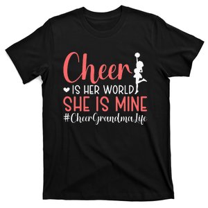 Cheer Grandma Biggest Fan Black Yellow Gold T-Shirt