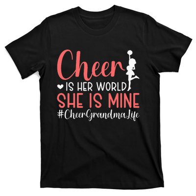 Cheer Grandma Biggest Fan Black Yellow Gold T-Shirt