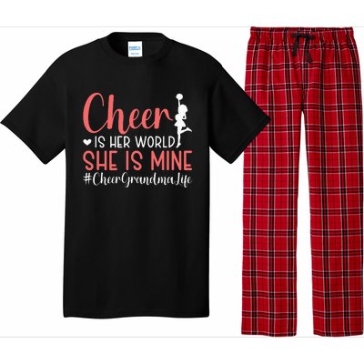 Cheer Grandma Biggest Fan Black Yellow Gold Pajama Set