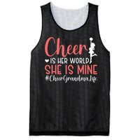 Cheer Grandma Biggest Fan Black Yellow Gold Mesh Reversible Basketball Jersey Tank