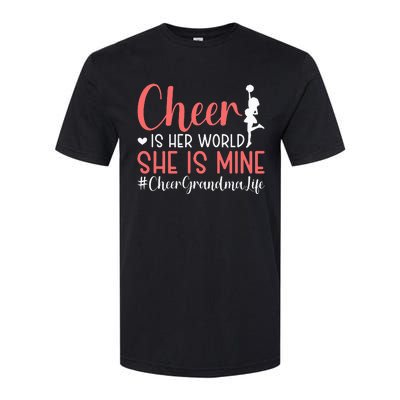 Cheer Grandma Biggest Fan Black Yellow Gold Softstyle CVC T-Shirt