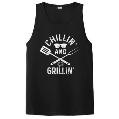 Chilling & Grilling BBQ Grill Chef Funny Barbecue PosiCharge Competitor Tank