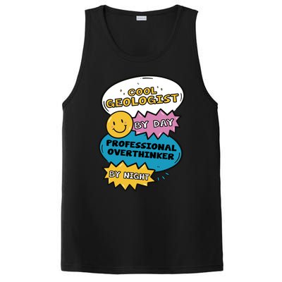 Cool Geologist By Day Professional Overthinker By Night Gift PosiCharge Competitor Tank