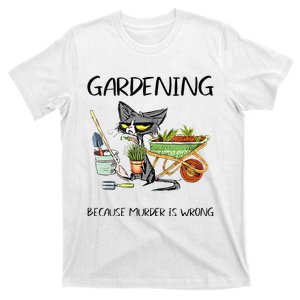 Christmas Gardening Because Murder Is Wrong Farmer Mom T-Shirt