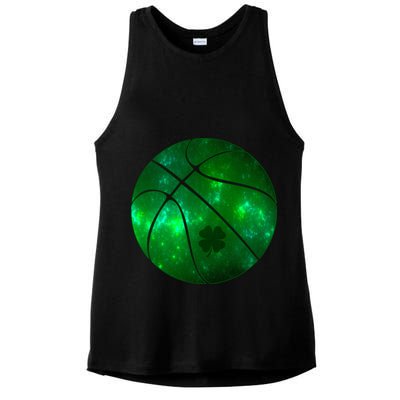 Clover Green Basketball Lover Ladies PosiCharge Tri-Blend Wicking Tank