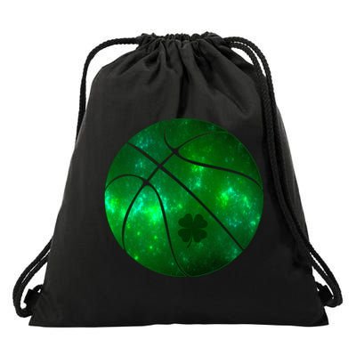 Clover Green Basketball Lover Drawstring Bag