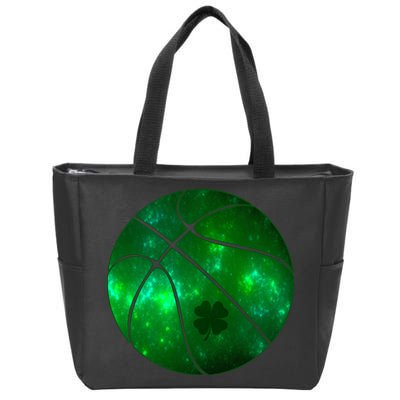 Clover Green Basketball Lover Zip Tote Bag