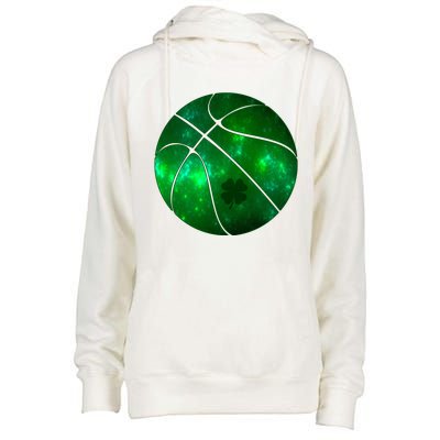 Clover Green Basketball Lover Womens Funnel Neck Pullover Hood