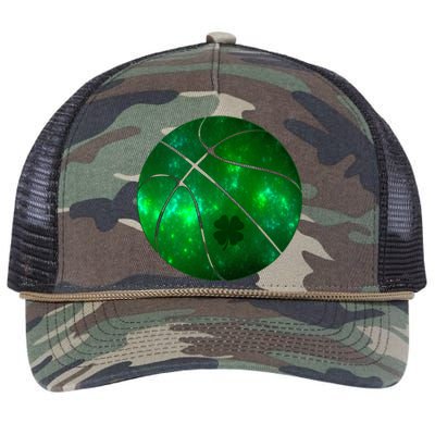 Clover Green Basketball Lover Retro Rope Trucker Hat Cap