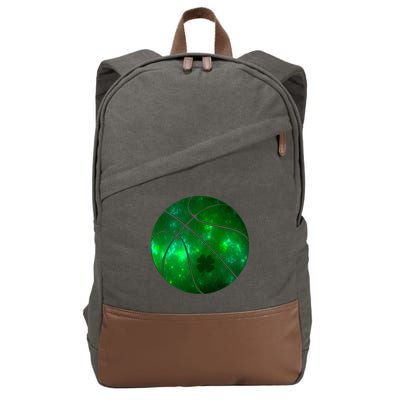 Clover Green Basketball Lover Cotton Canvas Backpack