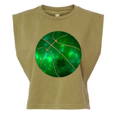 Clover Green Basketball Lover Garment-Dyed Women's Muscle Tee