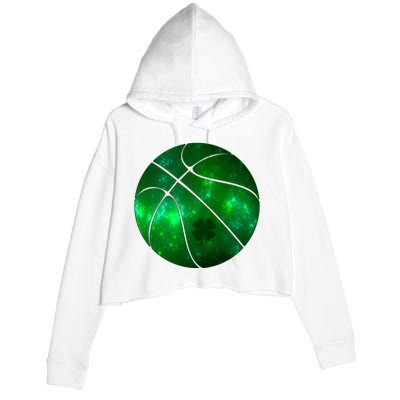 Clover Green Basketball Lover Crop Fleece Hoodie