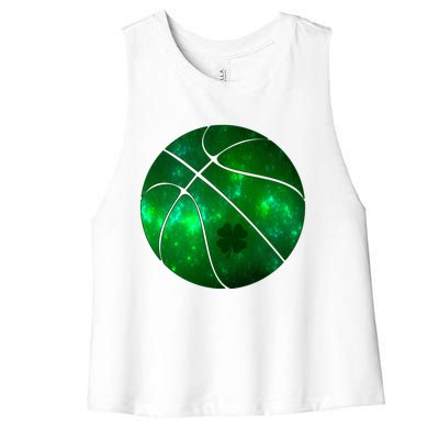 Clover Green Basketball Lover Women's Racerback Cropped Tank