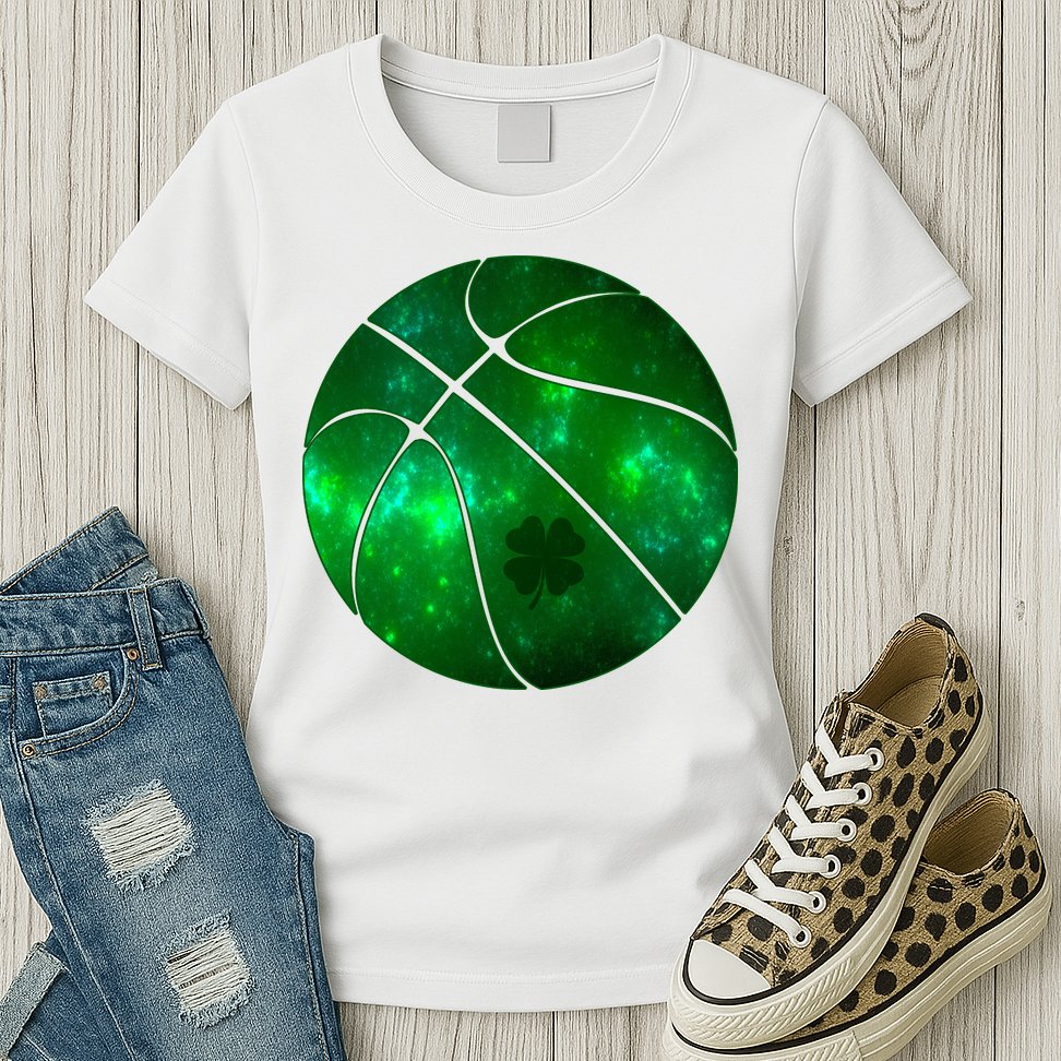 Clover Green Basketball Lover Womens T-Shirt