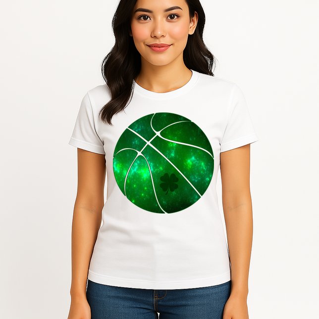 Clover Green Basketball Lover Womens T-Shirt