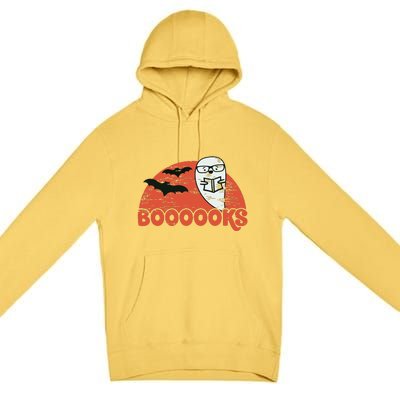 Cute Ghost Boooooks School Librarian Or Teacher Halloween Premium Pullover Hoodie