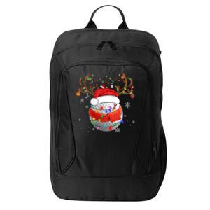 Christmas Golf Ball Santa Hat Funny Xmas Pajama Matching Cool Gift City Backpack