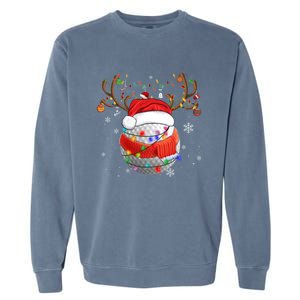 Christmas Golf Ball Santa Hat Funny Xmas Pajama Matching Cool Gift Garment-Dyed Sweatshirt