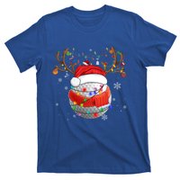 Christmas Golf Ball Santa Hat Funny Xmas Pajama Matching Cool Gift T-Shirt