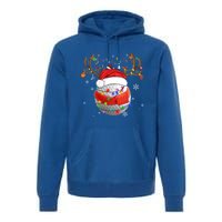 Christmas Golf Ball Santa Hat Funny Xmas Pajama Matching Cool Gift Premium Hoodie