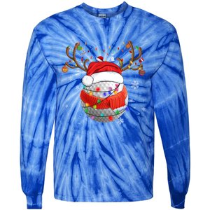 Christmas Golf Ball Santa Hat Funny Xmas Pajama Matching Cool Gift Tie-Dye Long Sleeve Shirt