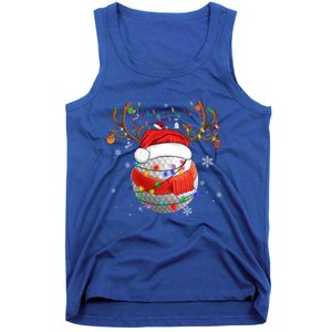 Christmas Golf Ball Santa Hat Funny Xmas Pajama Matching Cool Gift Tank Top