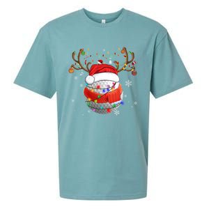 Christmas Golf Ball Santa Hat Funny Xmas Pajama Matching Cool Gift Sueded Cloud Jersey T-Shirt