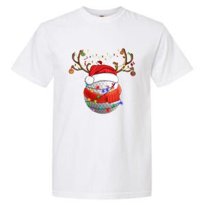 Christmas Golf Ball Santa Hat Funny Xmas Pajama Matching Cool Gift Garment-Dyed Heavyweight T-Shirt