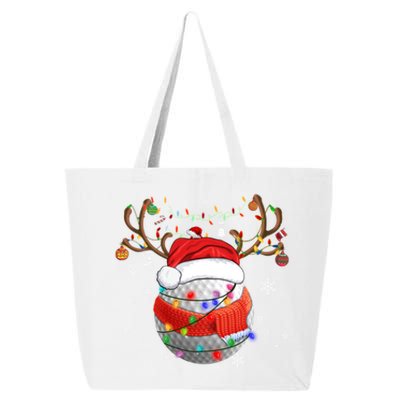 Christmas Golf Ball Santa Hat Funny Xmas Pajama Matching Cool Gift 25L Jumbo Tote