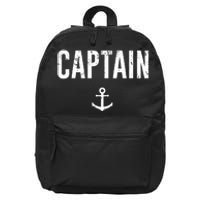 Captain Gift Boat Owner Novelty Gift 16 in Basic Backpack