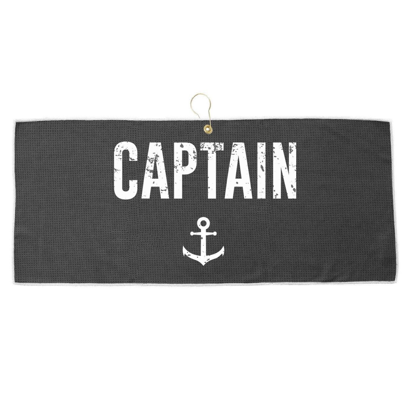 Captain Gift Boat Owner Novelty Gift Large Microfiber Waffle Golf Towel