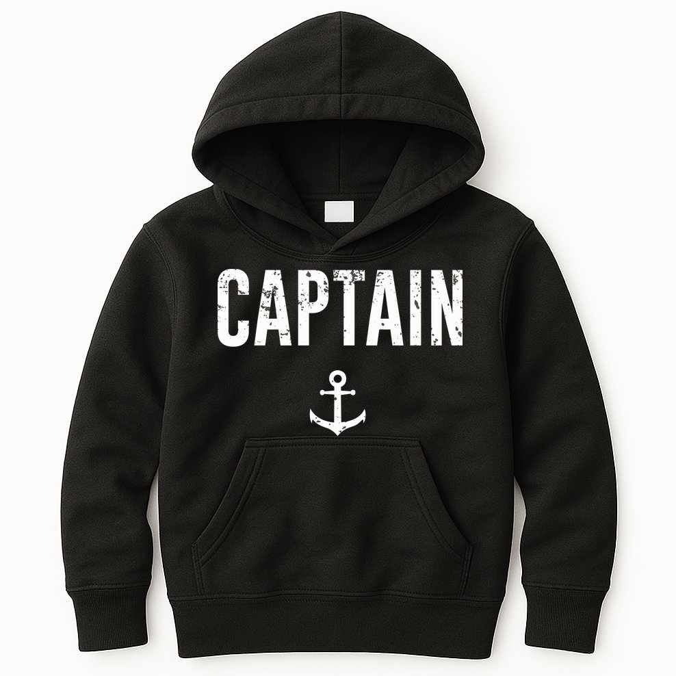 Captain Gift Boat Owner Novelty Gift Kids Hoodie