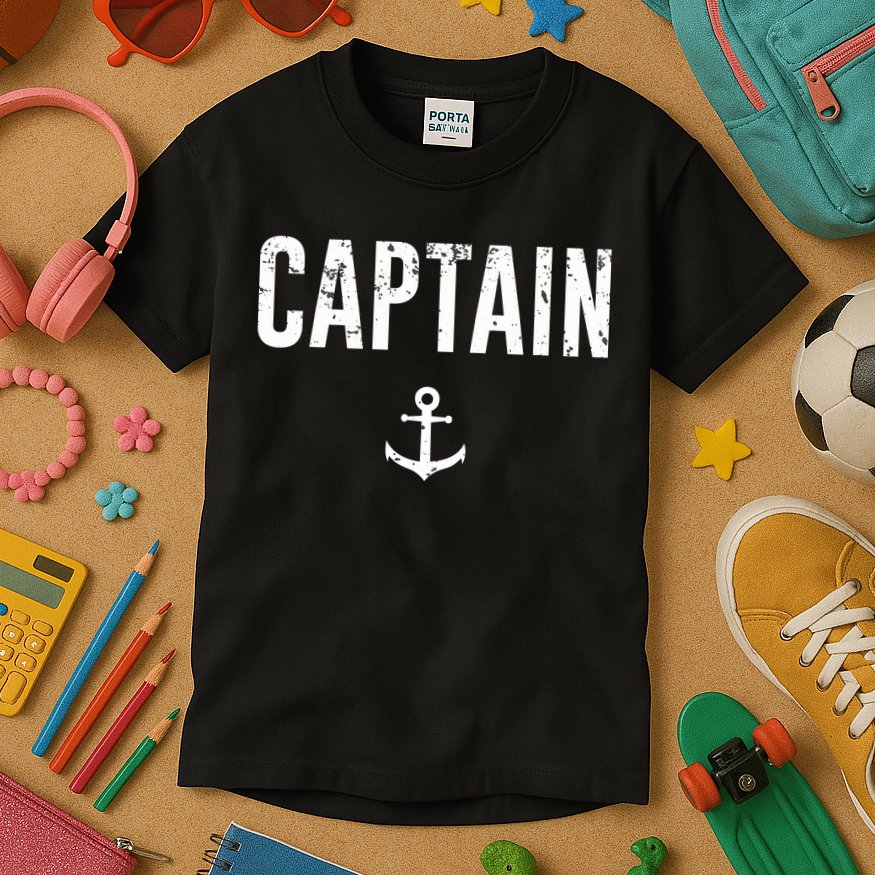Captain Gift Boat Owner Novelty Gift Kids T-Shirt